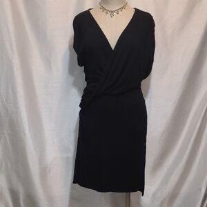 All Saints Black V-Neck Mini Dress